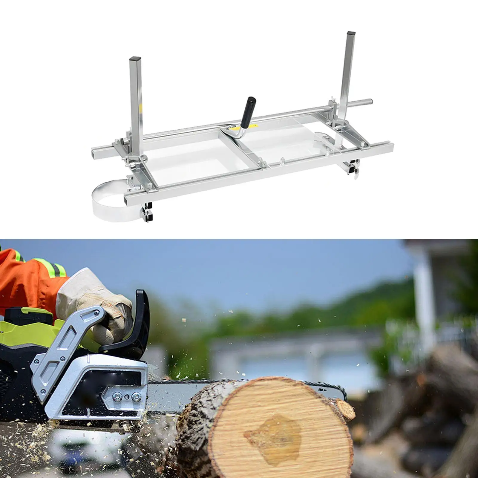 

Chainsaw Mill Metal Sawmill Tool Lumber Cutting Guide for Chainsaw Sawmill for Wood Cutting Woodworkers Cut Guided Mill Wood