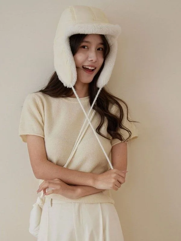 megam-ミニマリスト冬用帽子-耳保護-ファー付き-ゼリー風-防風-暖かい-女性用-シンプル-無地-ピュアスタイル