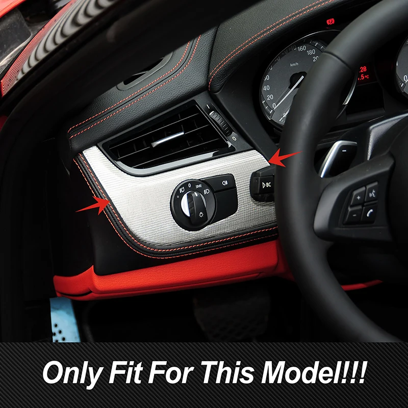 سيارة لسيارات BMW Z4 E89 2009-2016 وحدة التحكم العلوي مصباح لوح أزرار إطار الديكور تقليم ألياف الكربون الملحقات الداخلية ملصق