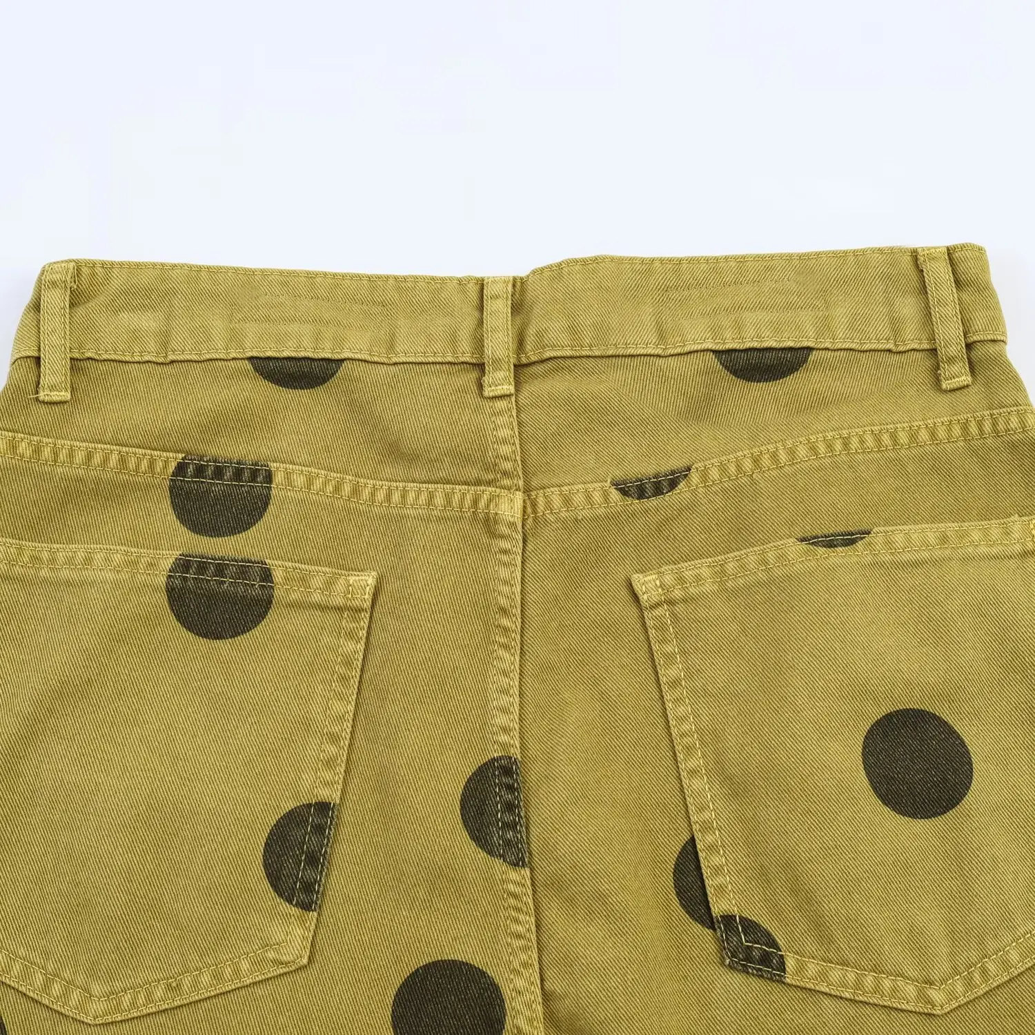 TFMLN Neue Damen Barrel-Jeans mit Punktmuster, lockere Denim-Hose, Sommermode, lässige Reißverschluss-Hose, Vintage Wide-Leg-Hose für Damen – Detail 10