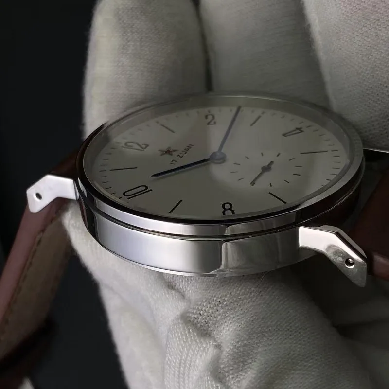 38MMfor Bauhaus ساعة رجالية ميكانيكية أوتوماتيكية بسيطة على الموضة رفيعة للغاية للطلاب الأدبيين يحبون الياقوت المشاهير على الإنترنت #3