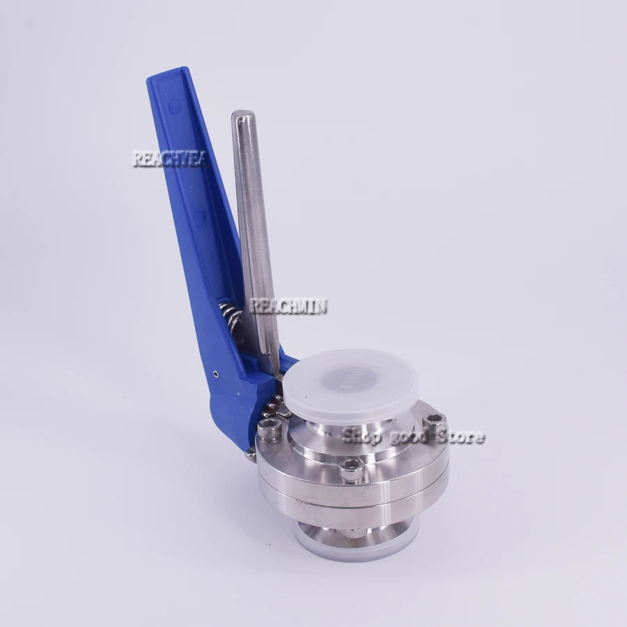 

Fit 38mm 1-1/2" Pipe OD x 1.5" Tri Clamp Sanitary Butterfly Squeeze Trigger Flow Control Valve SUS 304 Stainless Brewing