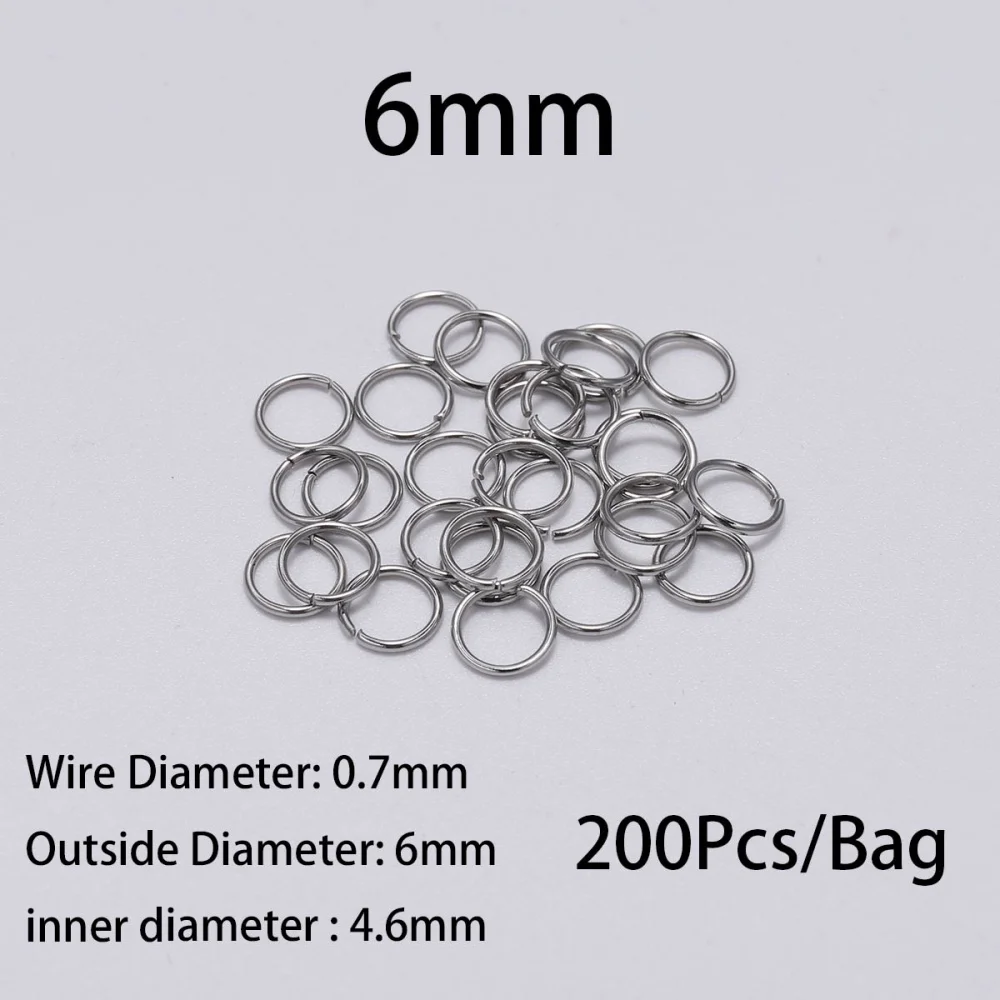 200Pcs Metal Split Ring Open Loops for DIY Jewelry Making