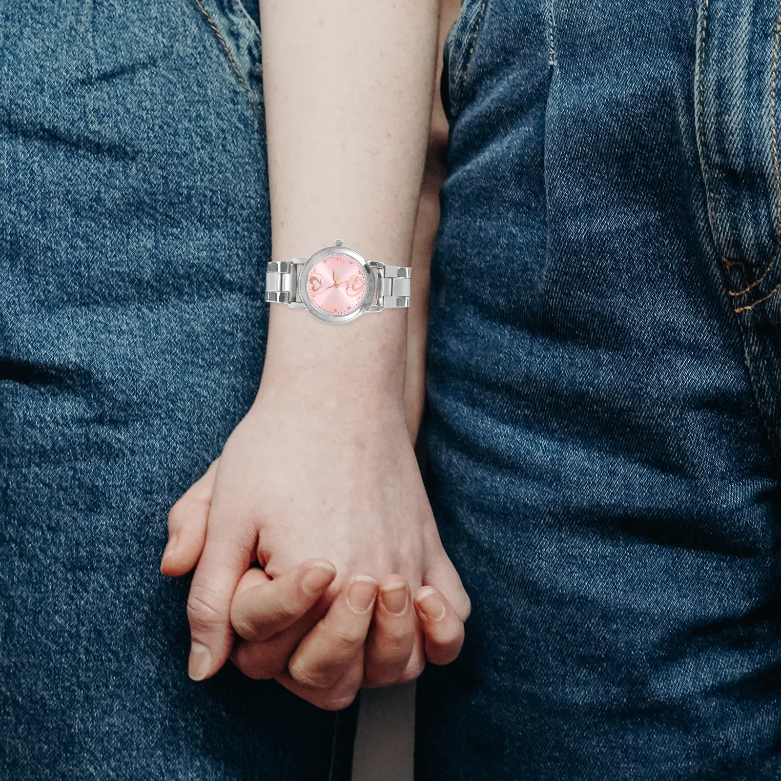 Montre de Couple avec bracelet en acier, 1 pièce, montre-bracelet à Quartz Durable, étanche, pour amoureux de la mode, cadeau d'anniversaire de saint-valentin