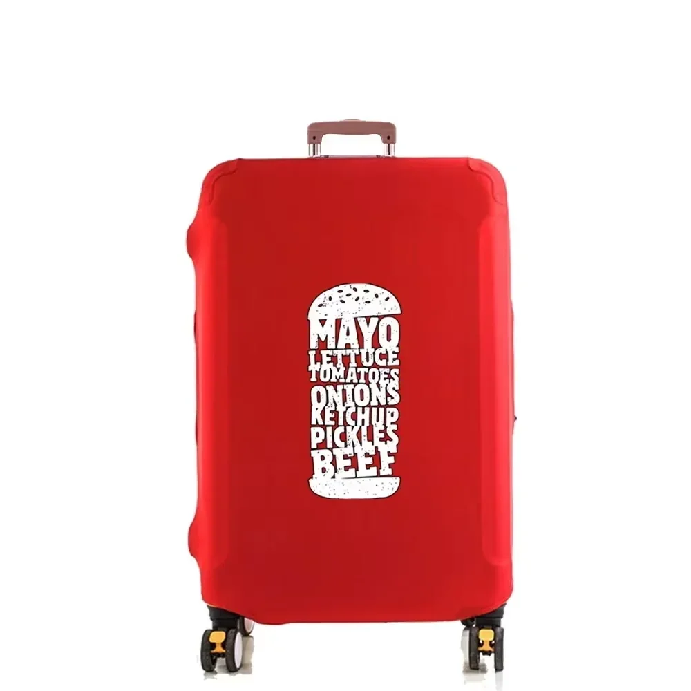 Hamburger Pattern Luggage Case Suitcase Protector Thicker Elastic Dust Covering for 18-32 Inch Trolley  Cover Travel Accessories