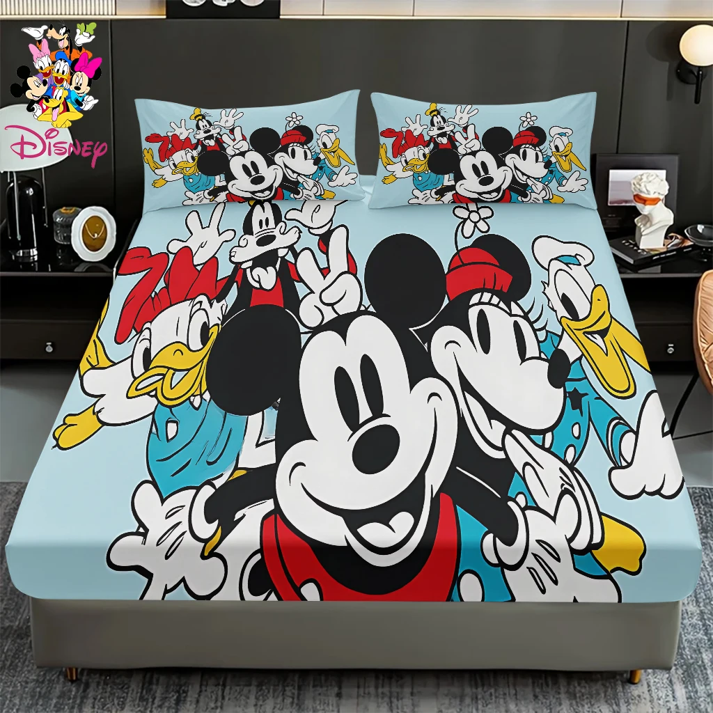 2/3 قطعة ديزني ميكي ماوس عصابة الاحتفال جمع المجهزة ورقة مجموعة 100% البوليستر لينة وقابلة للغسل في الغسالة النسيج