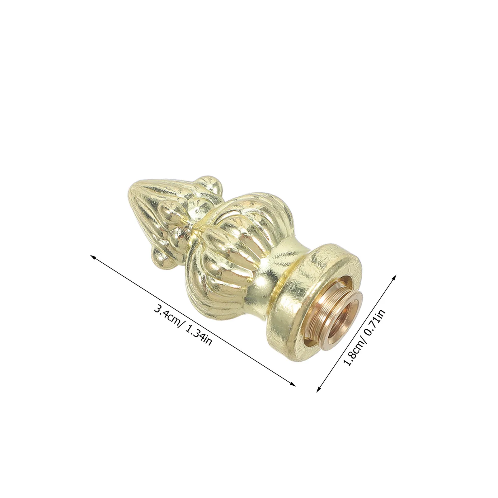Brass Pineapple Lamp Finials Set of 3 – M10 Shade Topper with M6 Adapter for Table and Floor Lamps