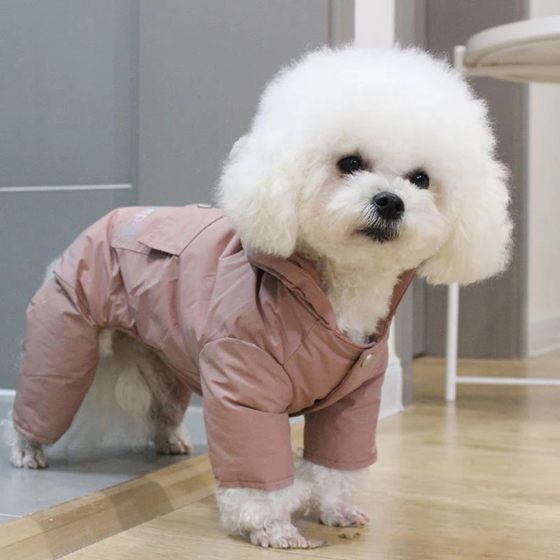 Dog Thickened Warm Cotton Coat Four Legged Pet Snow Proof Winter Clothing Teddy Cat Bixiong Fighting Pet Clothing Puppy Clothes