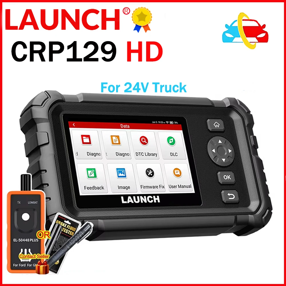 

LAUNCH CRP129 HD Сверхмощный сканер грузовиков Дизельное оборудование Машины Считыватель кодов коммерческого транспортного средства Creader Инструмент диагностического сканирования