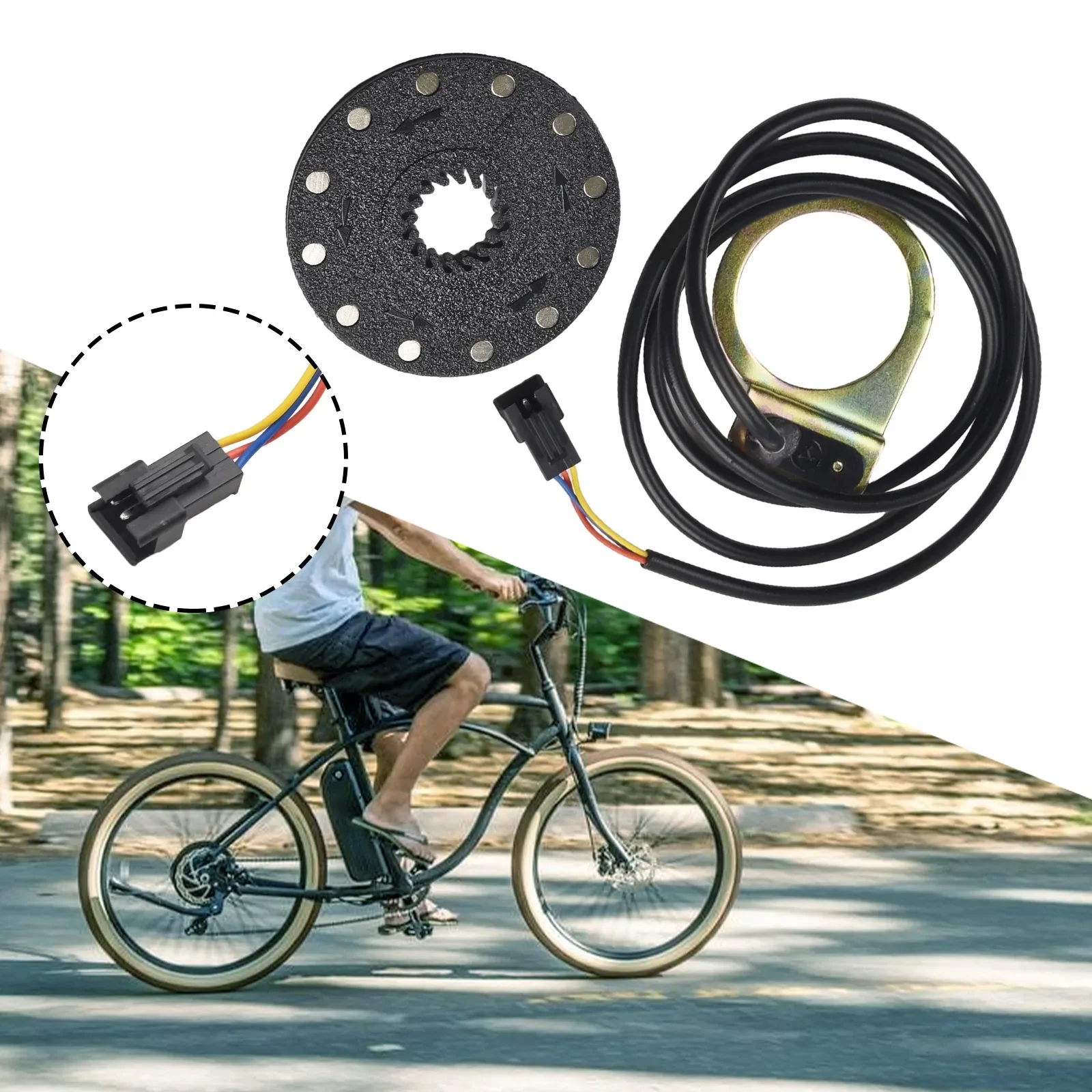 

1pc Electric Bicycle Pedal PAS-Assistant Sensor 5/8/12Magnets Speed Sensor 100Cm Alloy Pulse Assist Sensor Electric bike Parts