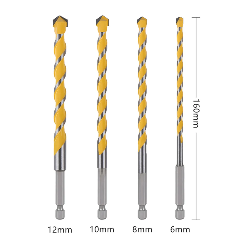 160mm Tungsten Carbide Drill Bit New 5mm/6mm/8mm/10mm/12mm 1/4in Hex Shank Drill Bit For Brick Stone Ceramic Granite Tiles