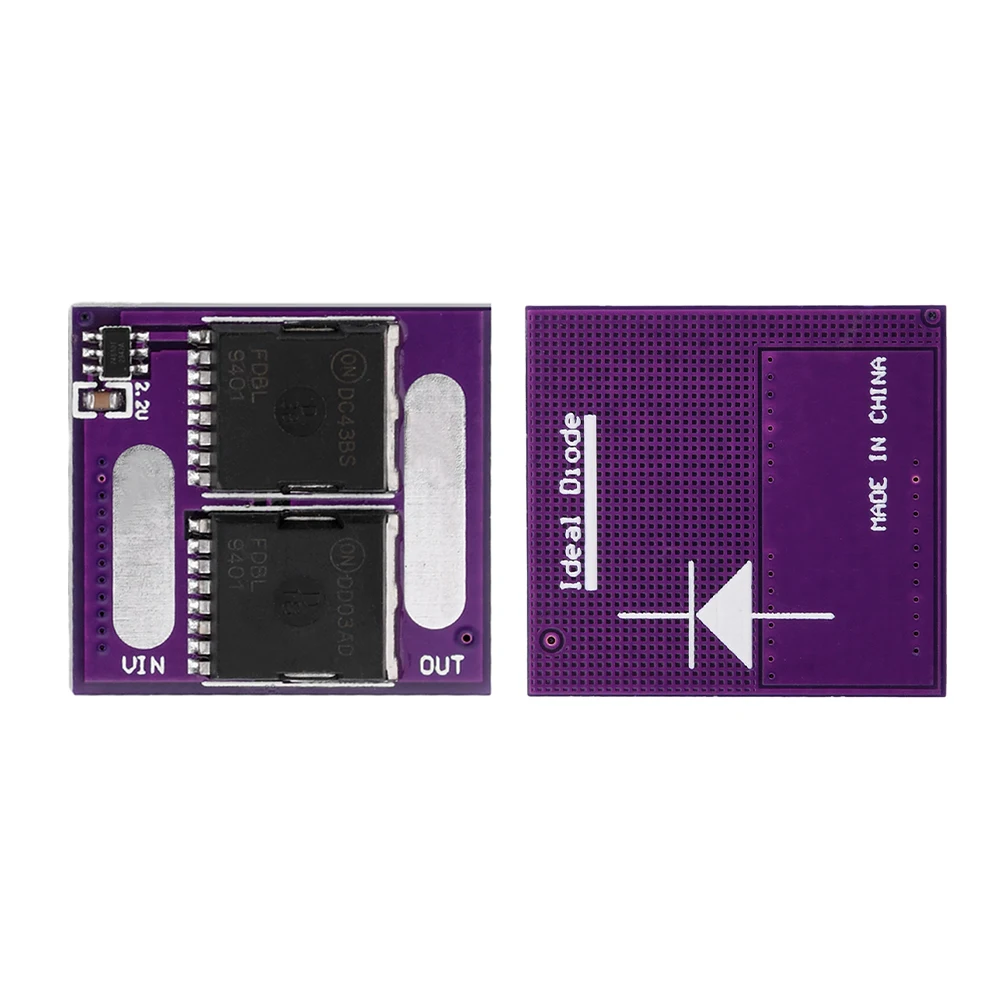 60A Two MOS No Voltage Limit Ideal Diode Module Anti Backflooding Anti Reverse Connection Anti Backup Diode No Ground Required
