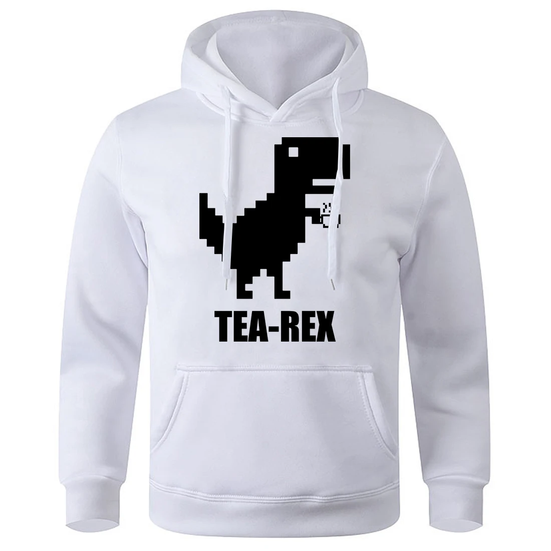 

Mosaic Tyrannosaurus Rex Loves Tea Man Hoody Novelty Fleece Warm Hoodie Fashion Classic Tracksuit Basic Loose Oversized Hoodies