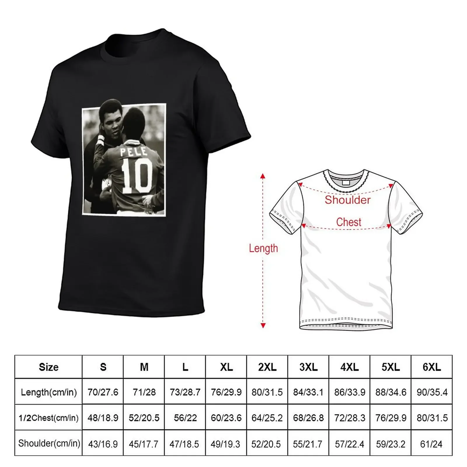 Pele Ali T-shirt kawaii clothes sports fans Aesthetic clothing oversized mens graphic t-shirts anime