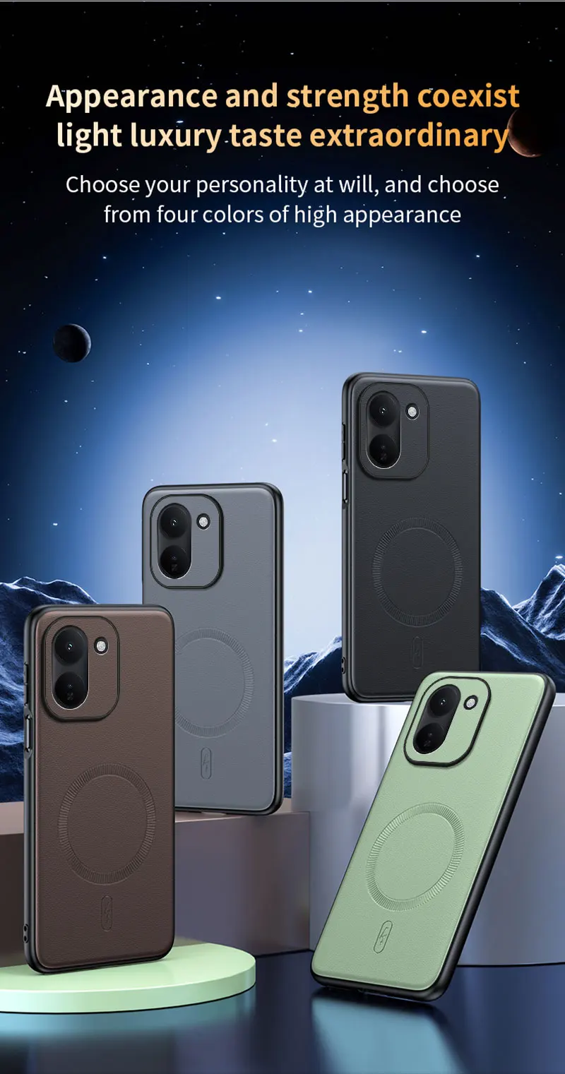 Für IQOO Z11 Hülle Magnetische Leder-Schutzhülle Für VIVO IQOO Z11 Anti-Fingerabdruck Rutschfest PC+TPU – Detail 7