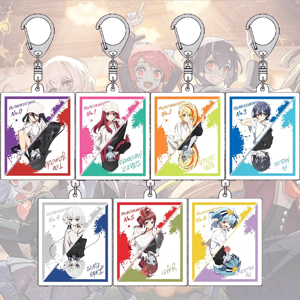 Zombieland Saga Minamoto Sakura FRANCHOUCHOU No.1 Ver. Llavero de acrílico de 6 cm, coleccionable de anime para otaku, colgante decorativo para bolso, regalo