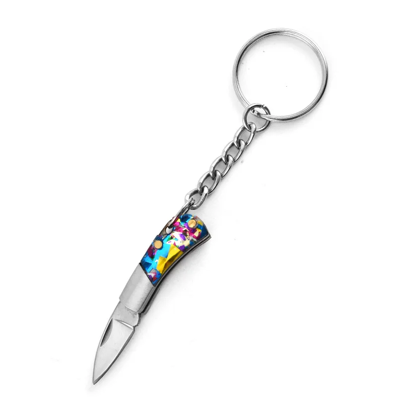 Folding small knife for unpacking express delivery, pocket mini keychain, portable boutique small gift, multi-purpose knife