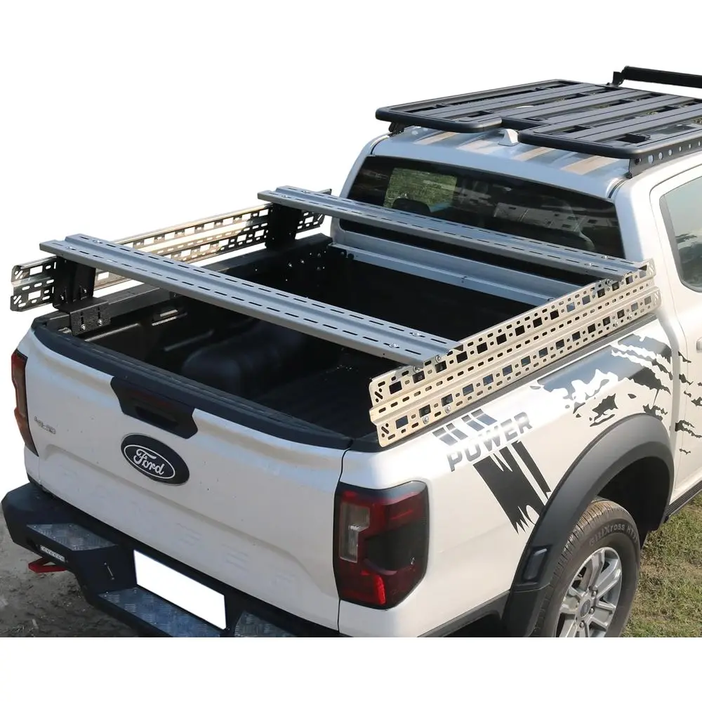 

Adjustable Overland Bed Rack Truck Cargo Carrier | Compatible with Silverado/Colorado/Canyon/Sierra/S-10/Sonoma/Ram/F-150/F-250/