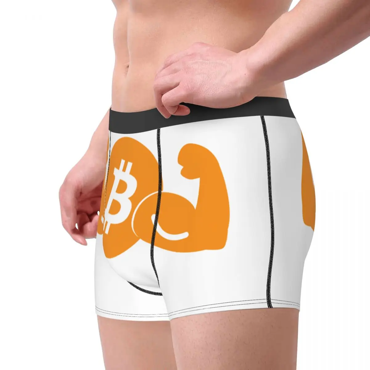 Bitcoin personalizado obter seu poder roupa interior masculina respirável btc crypto moedas boxer briefs calcinha macia para o sexo masculino