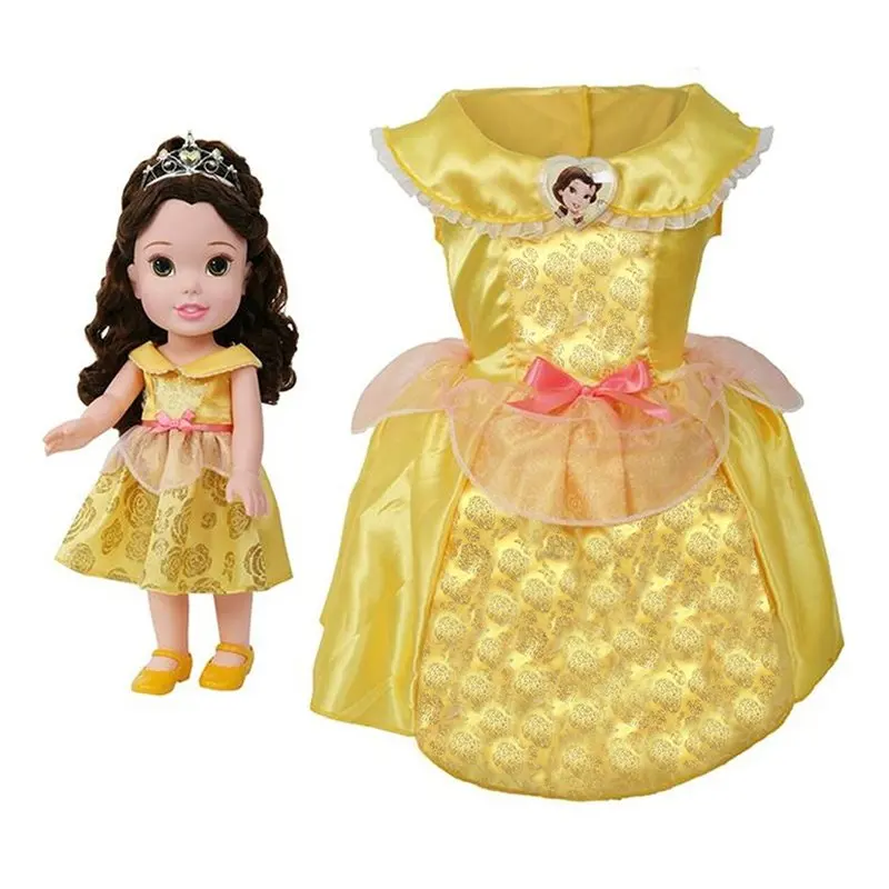 My First Disney Princess Rapunzel Doll and Toddler Dress Set Merida Belle Snow White Doll Dress Gift Set Birthday Gift for Girls