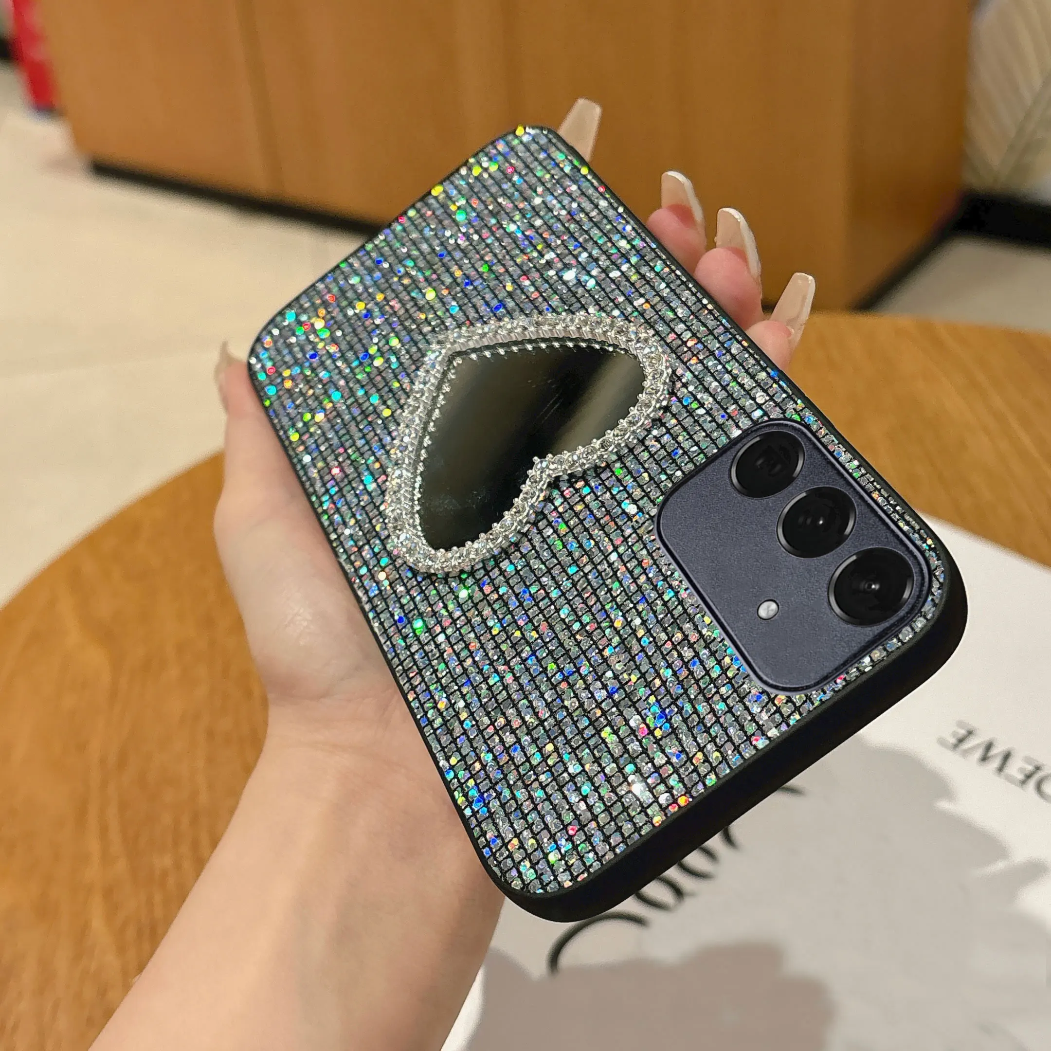 Luxe Bling Spiegel Glitter Pailletten Rooster Zachte Hoes voor Samsung Galaxy A14 A15 A16 A37 A55 S26 S25 S24 S23 Plus FE Ultra Cover