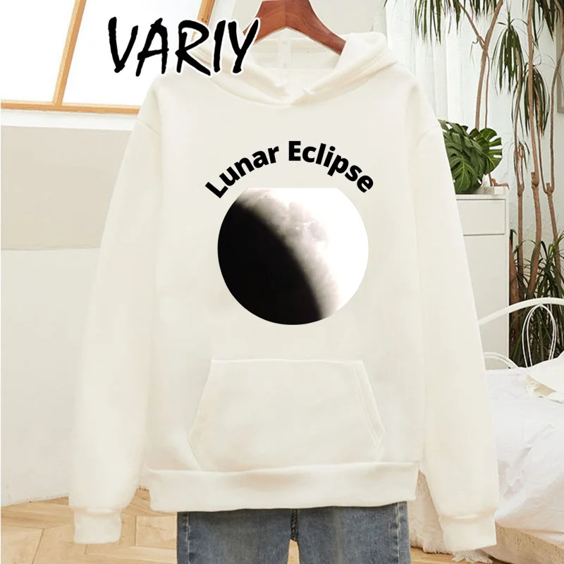 

Harajuku Hoodies Lunar Eclipse Woman Sweatshirt Hooded Female Hoodies Fleece Casual Gothic Women Long Sleeve couple clothes