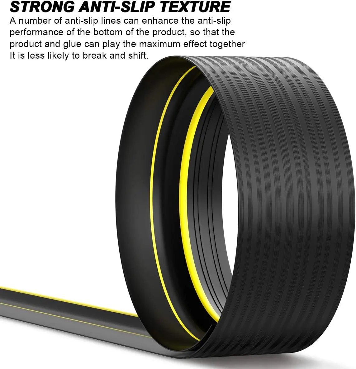 Garage Door Bottom Seal Strip, Weatherproof EPDM Rubber Threshold, Fits All Standard Doors, Easy for DIY Homeowners, No Adhesive (33Ft, Black)