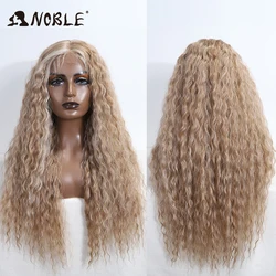 Noble Lace Front Wig Cosplay Curly Wig 30 Inch Lace Part Wig Baby Hair Lace Wig For Women Blonde Wig Synthetic Lace Front Wig