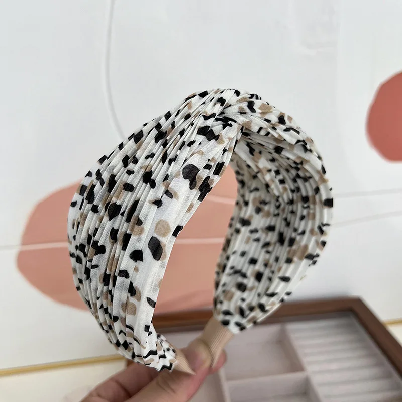 Leopard Pleatted Knot Hairband Headband Adult Hair Accessories Hair Jewley