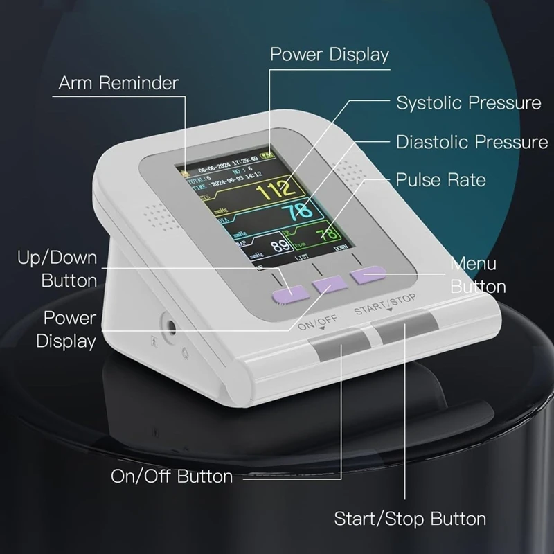 ◉Pet Blood Pressure Monitor for Dogs and Cats, Digital Veterinary Blood Pressure Monitor with 3 Cuffs and Pulse Meter