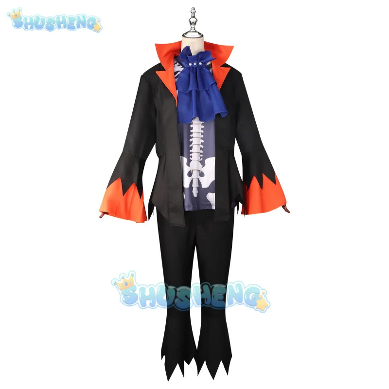 Soul King Bach Burukku Cosplay Kostüm Perücke, Mantel, Accessoire, Halloween Party, modische und geeignete Uniform Frau Mann Set