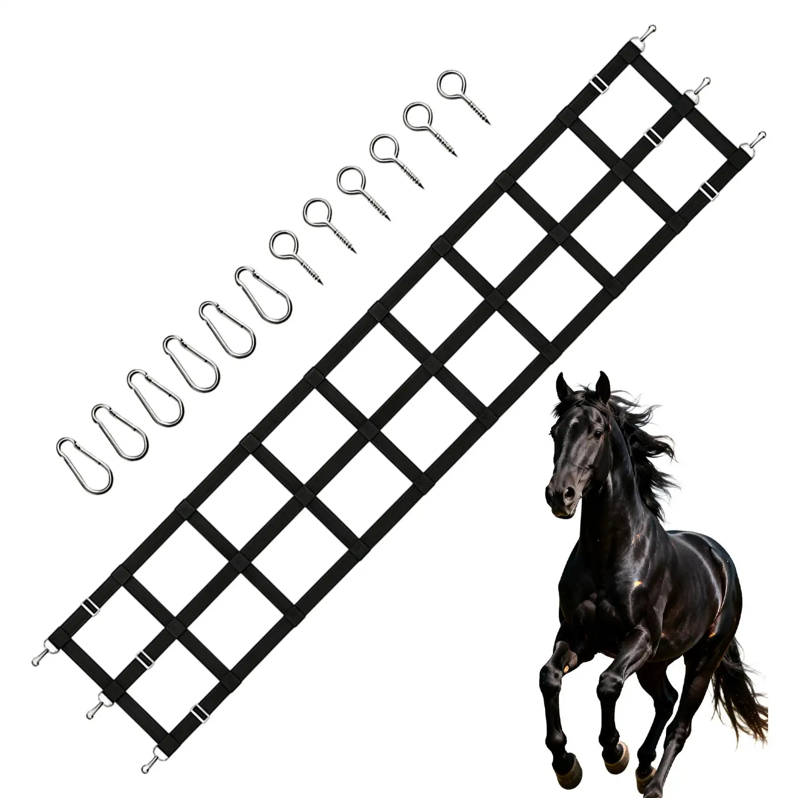 Stall Gates For Horses Weather-Resistant Climb-Proof Protective 300x50cm Horse Barn Gate Barrier For Indoor Outdoor Barn Ranch