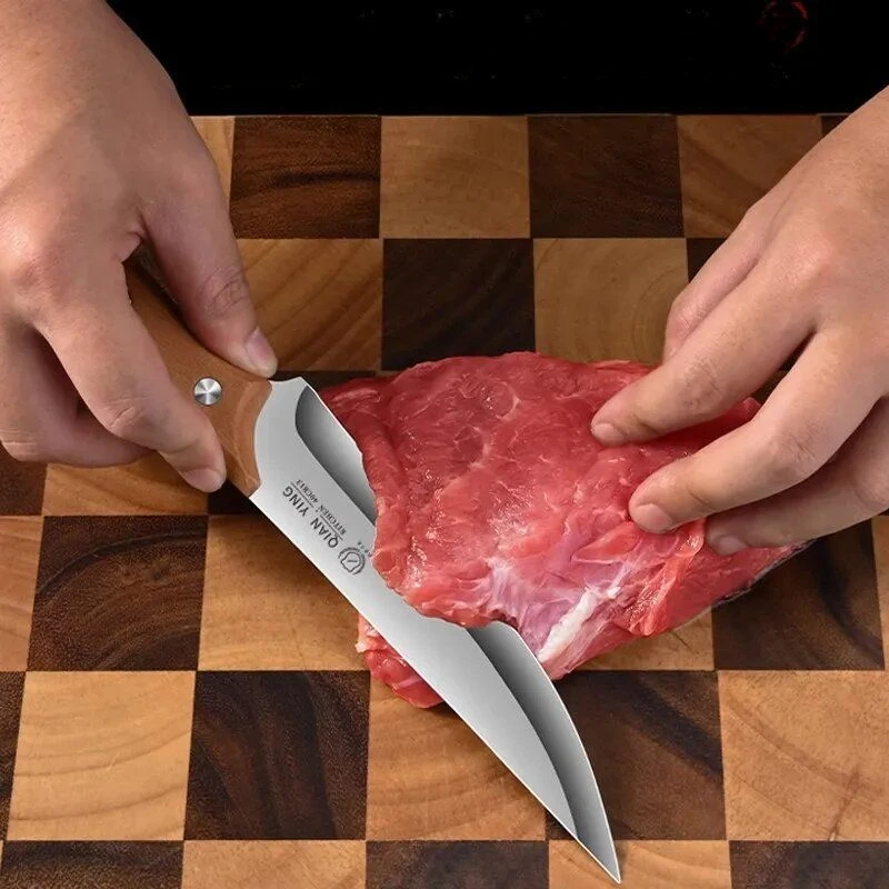 XTL-Sharp Bone Cutting Knife, Stainless Steel Kitchen Meat Cutting Knife, Slaughtering Knife for Cattle, Sheep, and Pigs