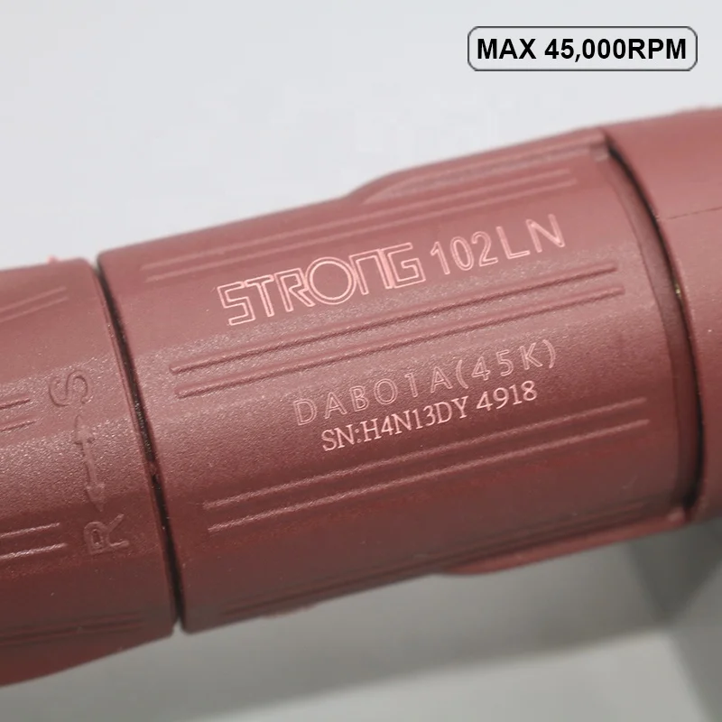 Manufacturer Strong 102LN Glazing Machine Nail Drill Handpiece 45000 Rpm Drill for Acrylic Nail Kit Tools OEM Private logo
