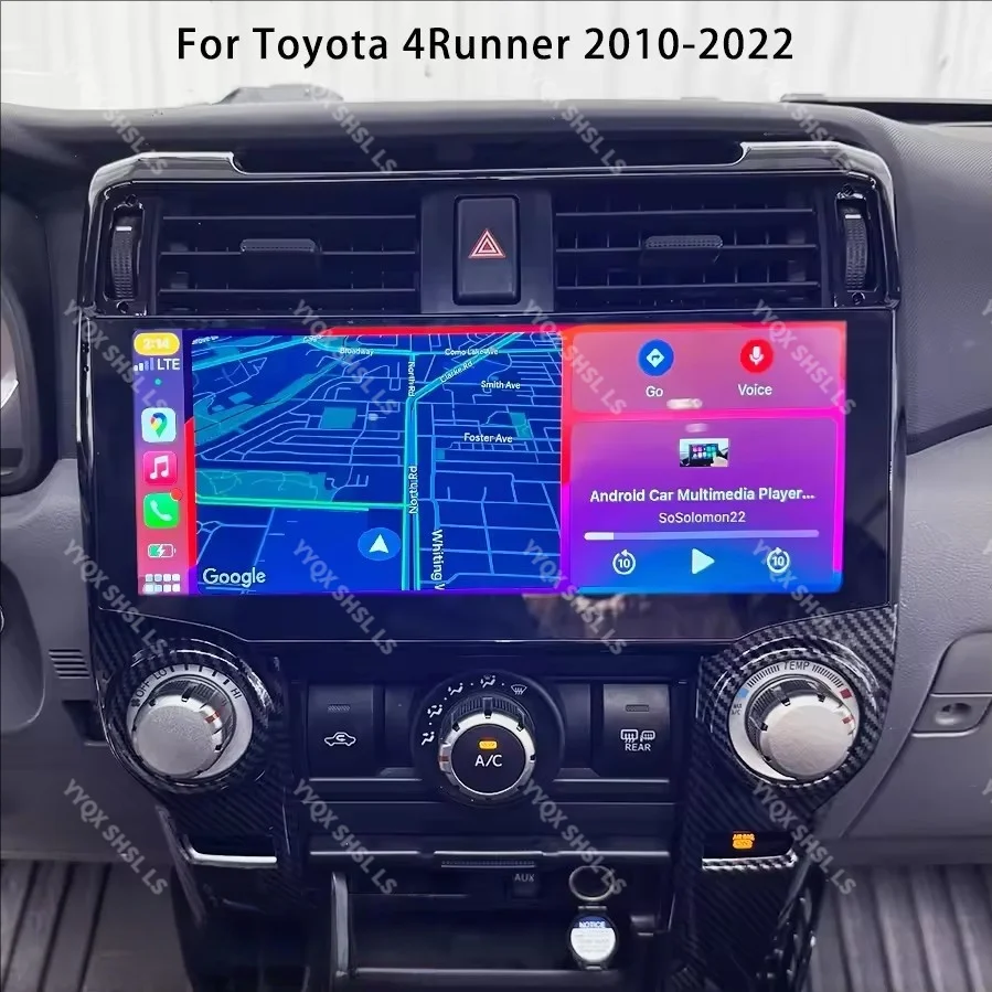لتويوتا 4 عداء 2010-2022 12.3 بوصة تعمل باللمس أندرويد Carplay راديو السيارة مشغل ستيريو الوسائط المتعددة الملاحة الوسائط المتعددة