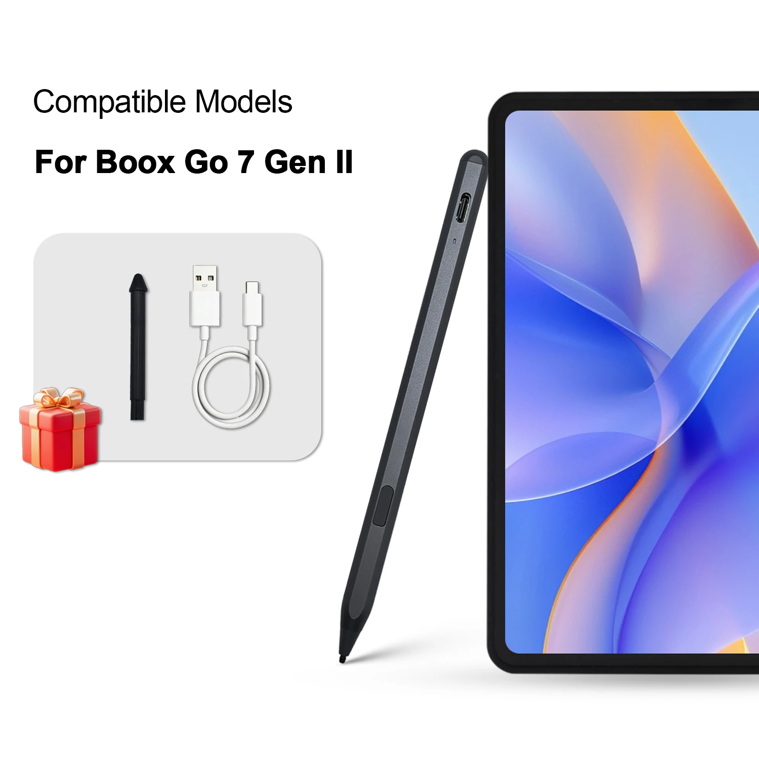 Rechargeable Pen Suitable for Boox Go 7 Gen II for Reading, Drawing, Design