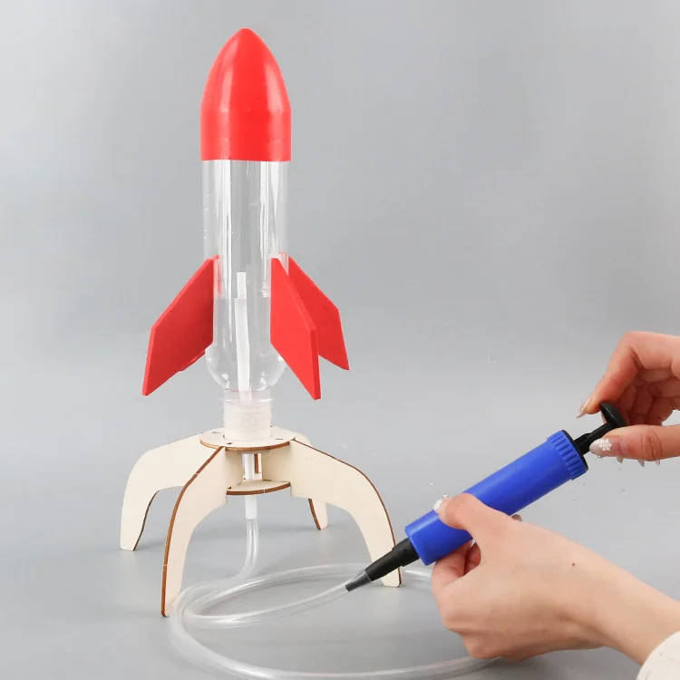 Kit de lancement de fusée à jet d'eau portable DIY, expérience physique sensorielle apaisante, activité de loisirs en extérieur pour la cour, accessoire de vacances