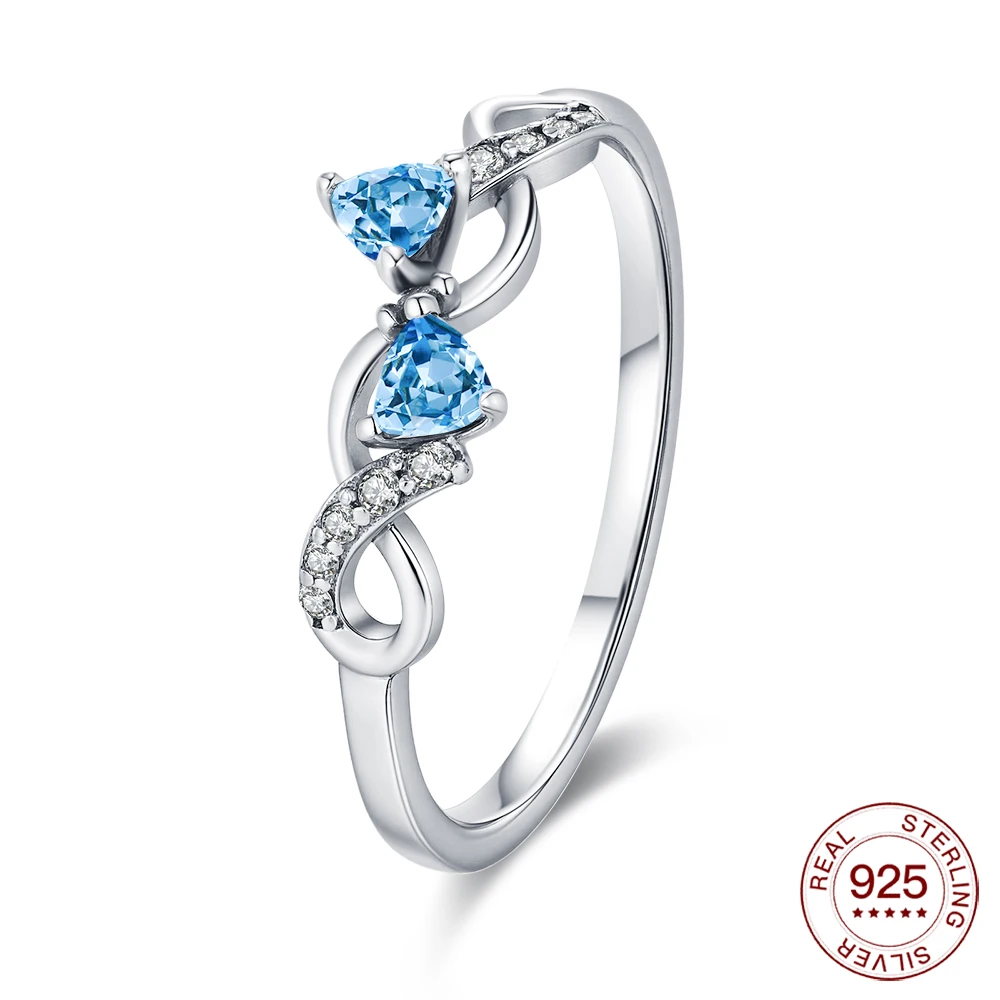 New Original Blue Butterfly Ring S925 Sterling Silver Rings Fashion Elegant Jewelry Romantic Gift For Woman Fine Butterfly Ring