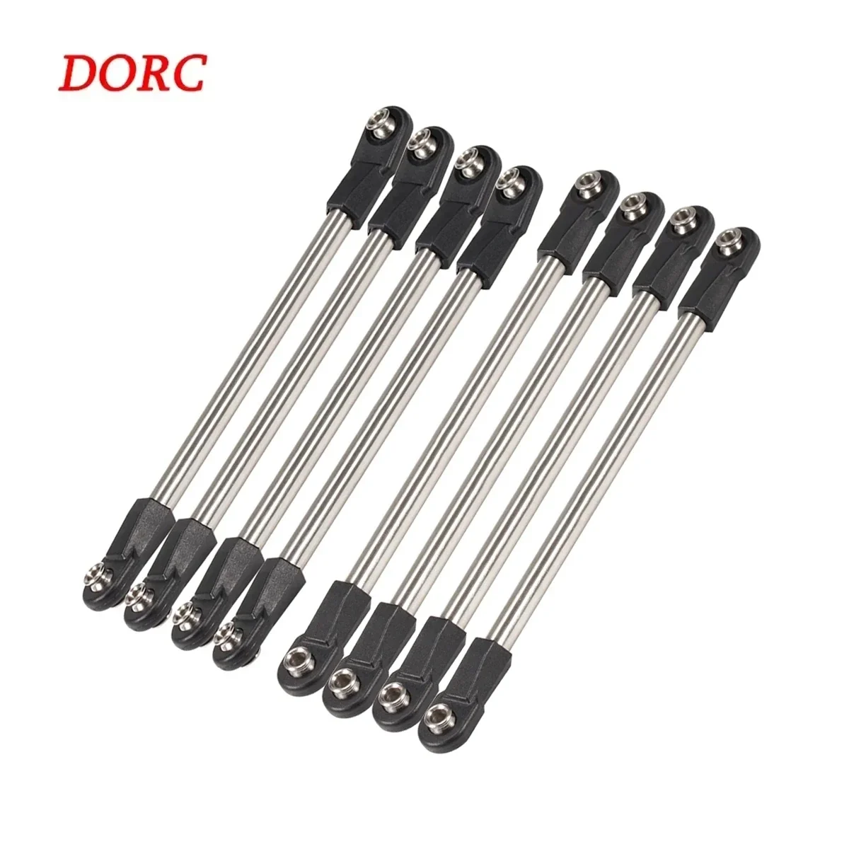 8Pcs Steel 275mm Wheelbase Links Set with Straight Angled M4 Rod Ends for 1/10 RC Crawler SCX10 D90 TF2 AUSTARHOBBY Chassis DIY