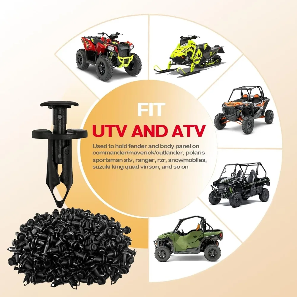 150 قطعة من مسامير تثبيت الجسم العالمية ATV UTV لاستبدال مشابك الحاجز #3