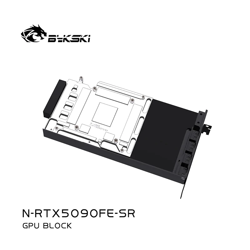 

Цельнометаллический блок графического процессора Bykski N-RTX5090FE-SR для NVIDIA RTX5090 Founders Edition, охлаждающий медный радиатор для ПК