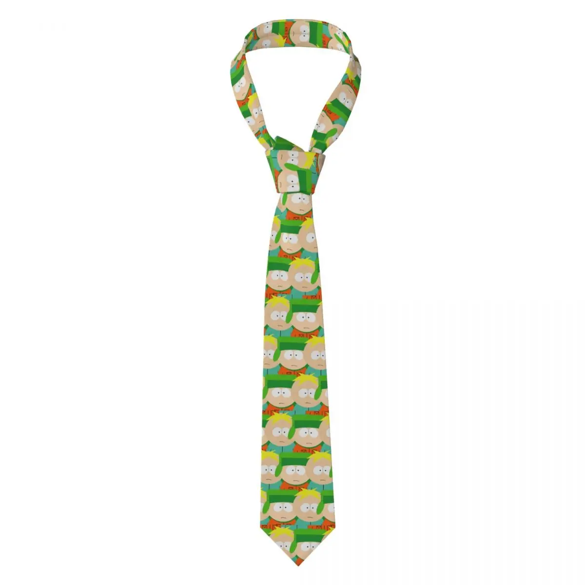 Mantequillas StotchKyle Broflovski Souths Parks Corbata Hombres Casual Poliéster 8 cm Corbata de cuello ancho para accesorios para hombre Gravatas Oficina