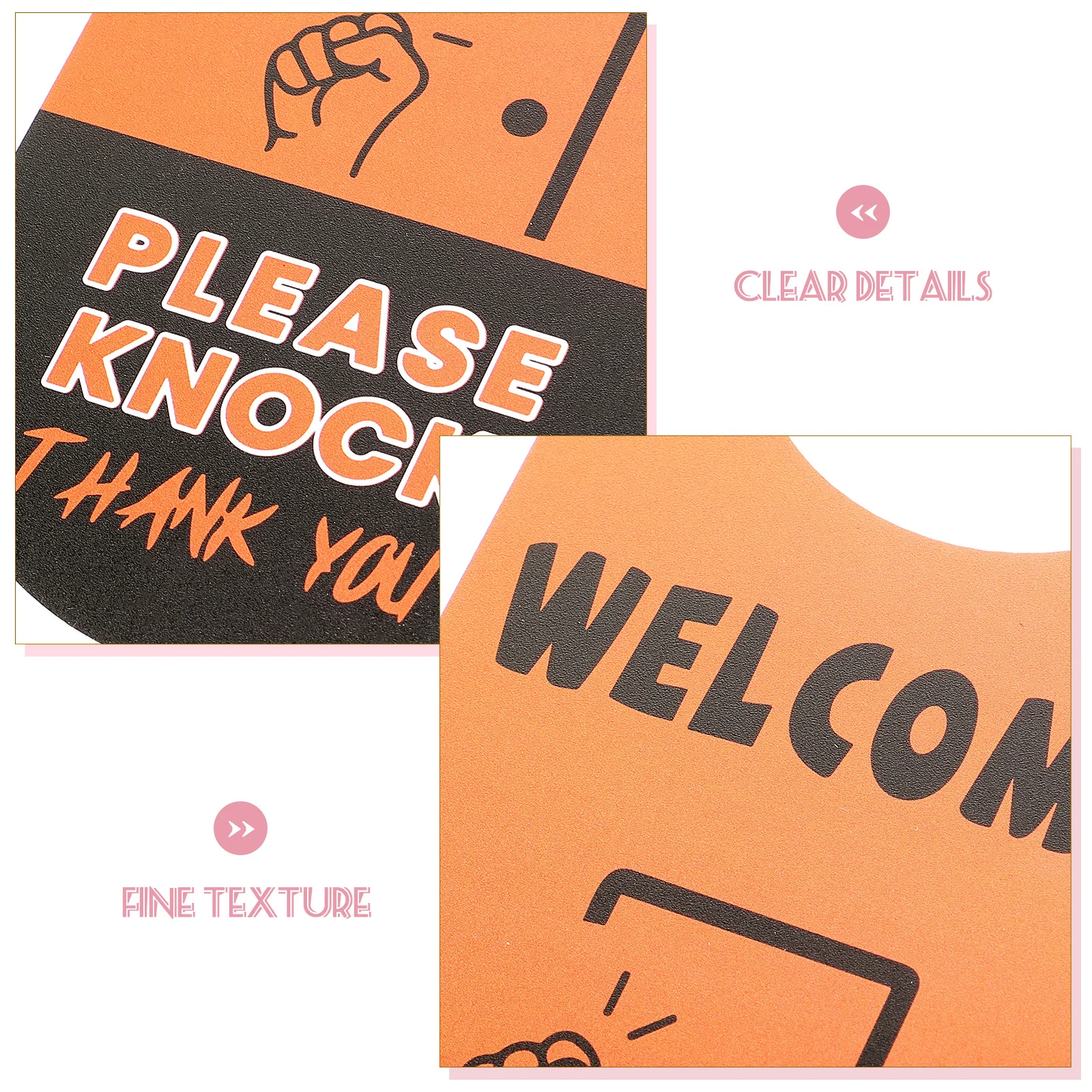 

Office Door Hanger Sign Welcome Please Knock Double Sided Privacy Practical Durable Design Welcome Please Knock Sign