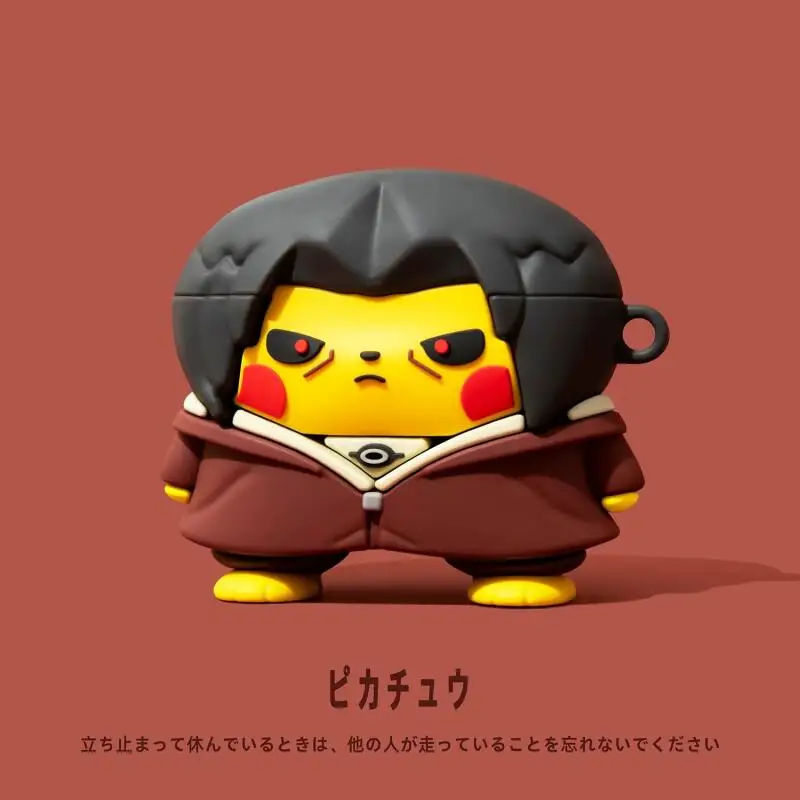 بوكيمون بيكاتشو جينجار Airpods Pro3 بلوتوث حقيبة سماعة الاذن حافظة واقية محمولة مضادة للسقوط مقاوم للماء صديق مهرجان هدية #4