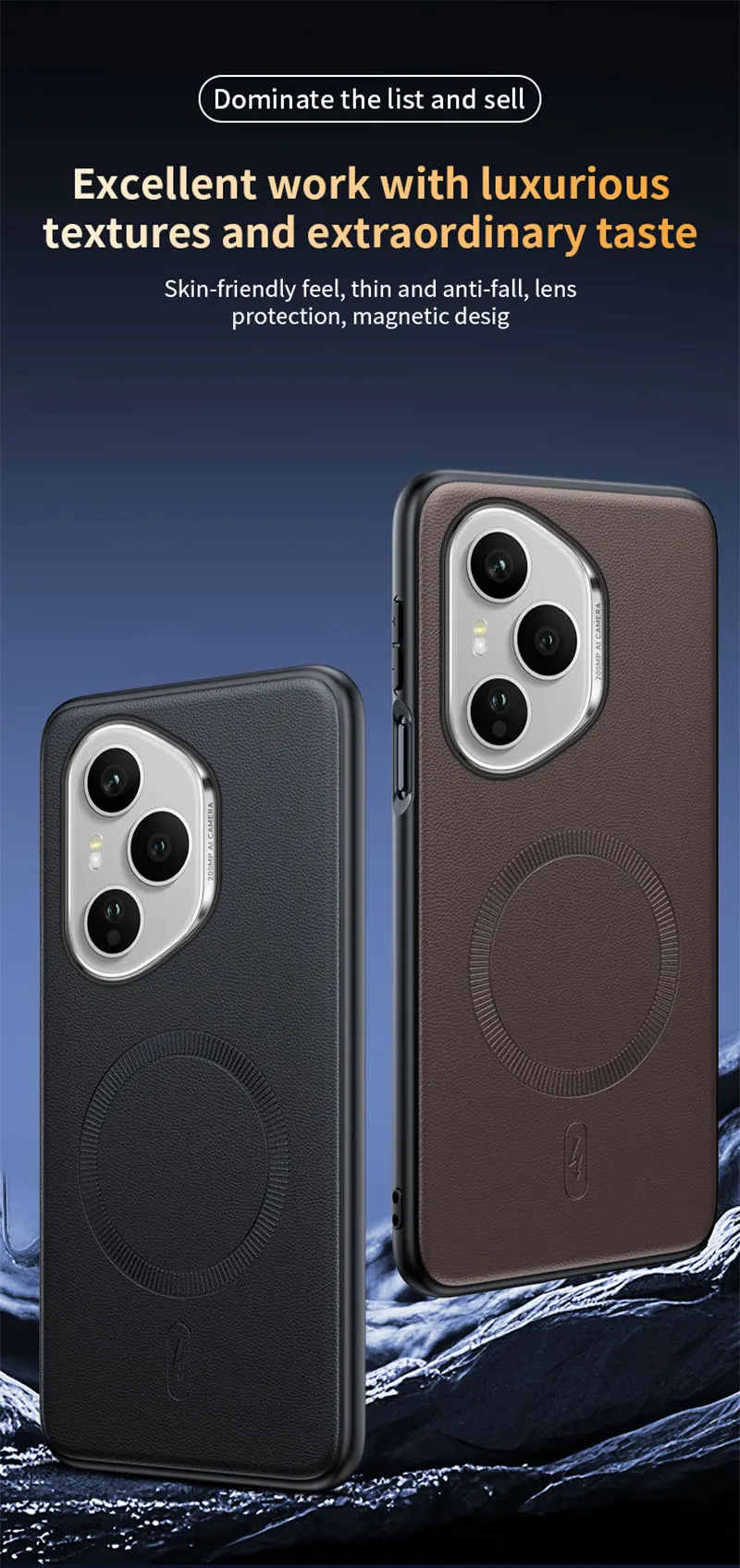 Für Honor 400 Pro Hülle Magnetische Leder-Schutzhülle Für Honor 400 Pro Hochwertige Anti-Fingerabdruck Rutschfeste PC+TPU – Detail 5