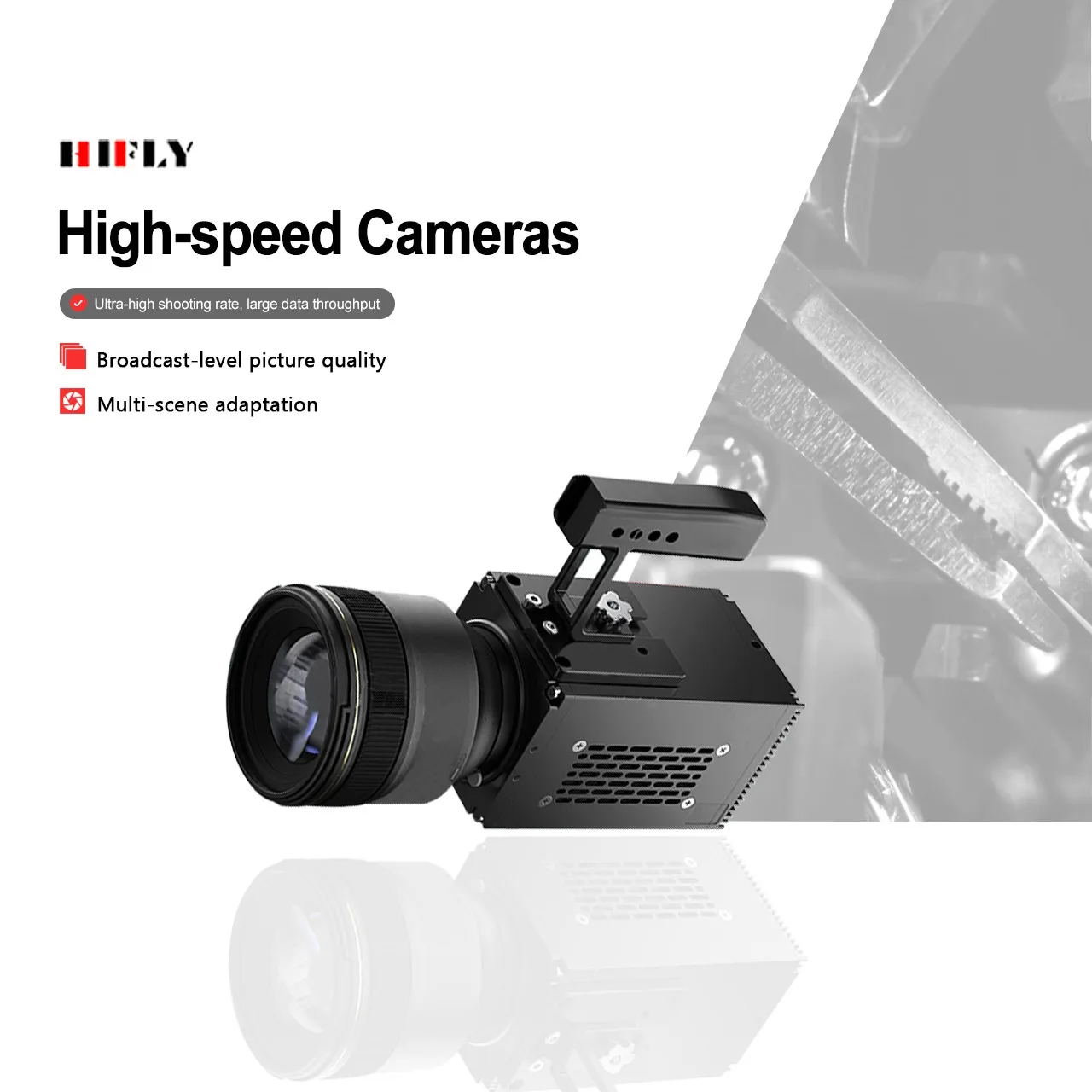 2000FPS 3000FPS Ultra-high Speed 1080P Industrial Camera for Slow Motion 20s Vision Filming 256G