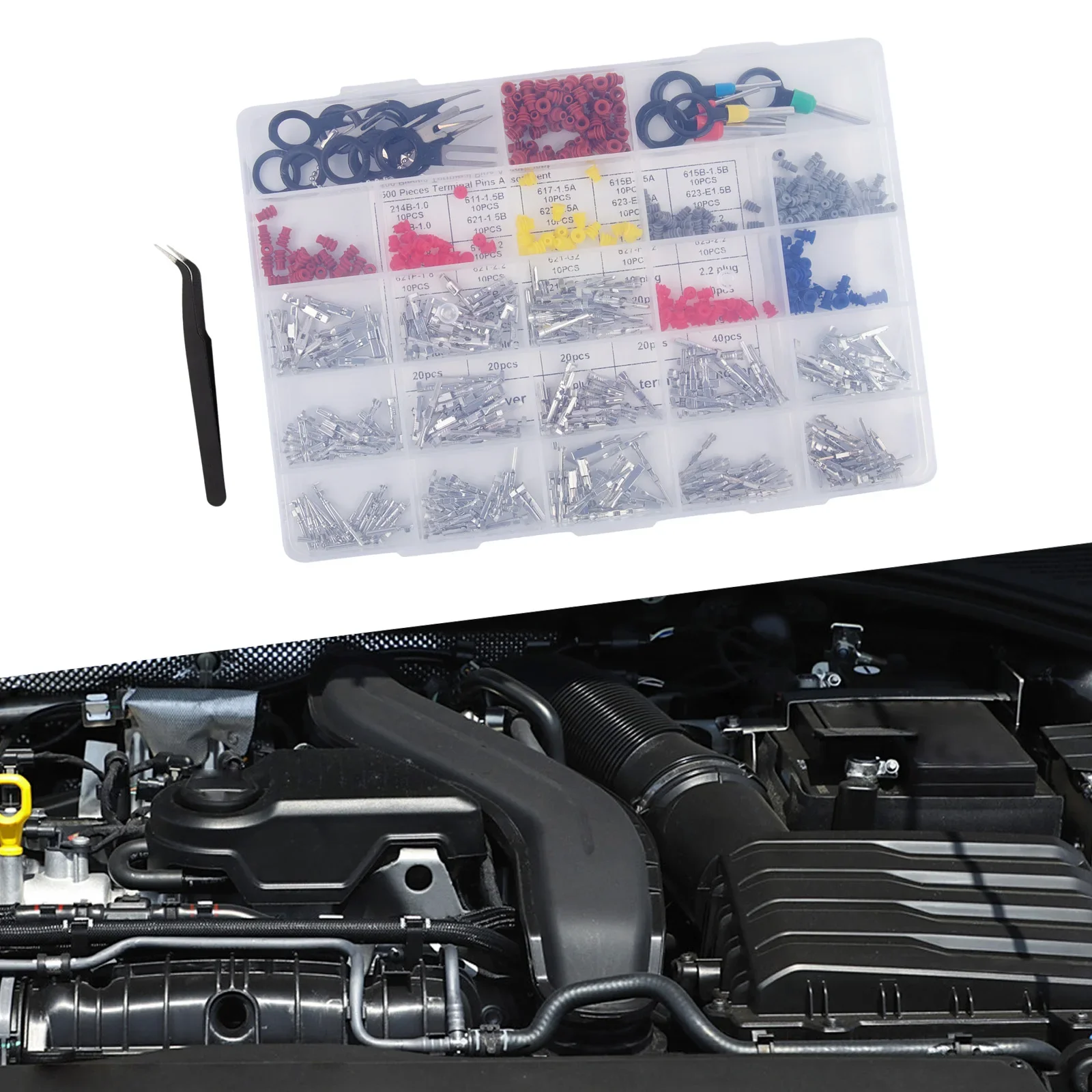 

500 Pieces Electrical Connector Kit Removal DIY Electrical Parts Electrical Connector Tin-Plated Copper Material