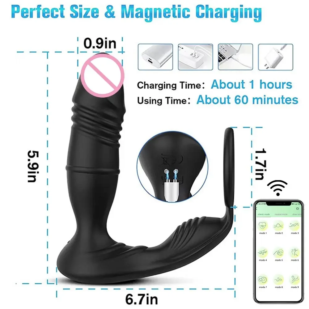 Insert Sleeve Hip Sextory Man Rechargeable Anal Butplug Women Vibrator Shocker Adultesexe Costume Thrust Mujer3s Long