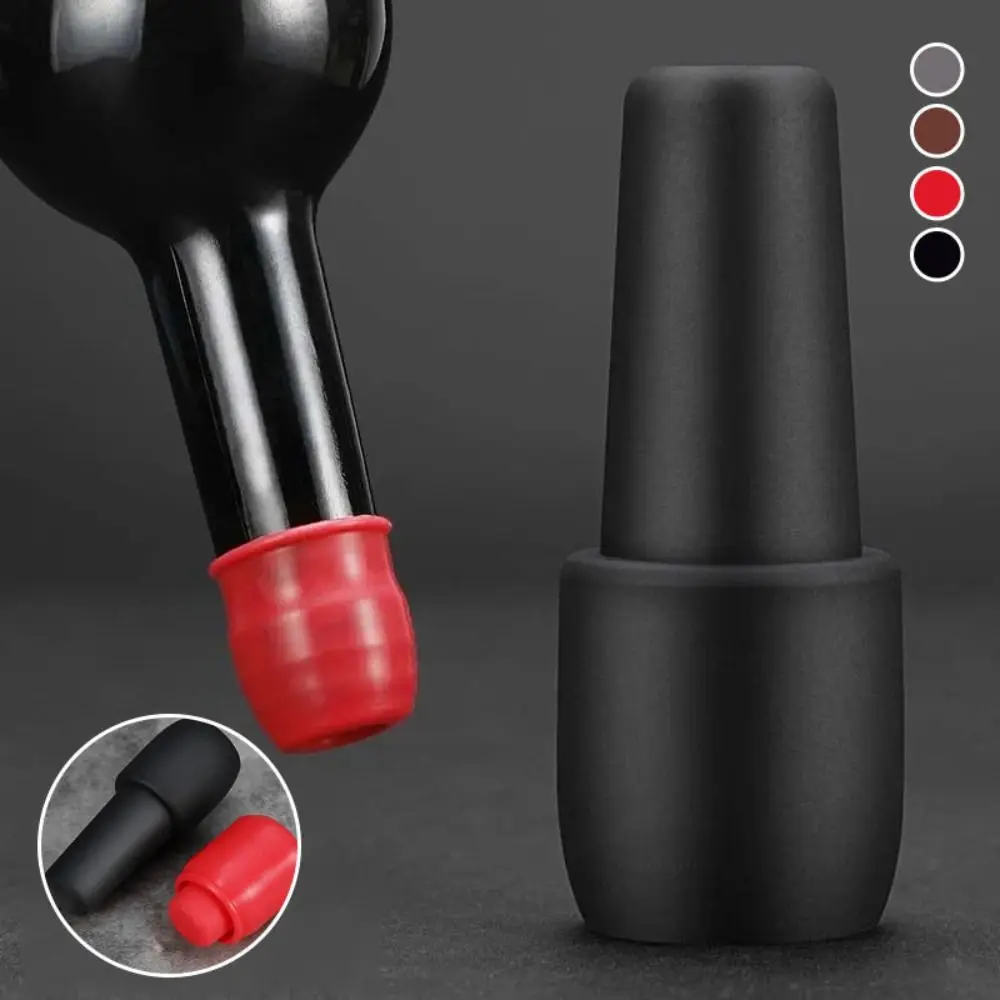 Convenient Silicone Wine Bottle Stopper Sparkling Wine Bottle Stopper Reusable Wine Sealer Wine Tools Silicone Wine Stopper view 5