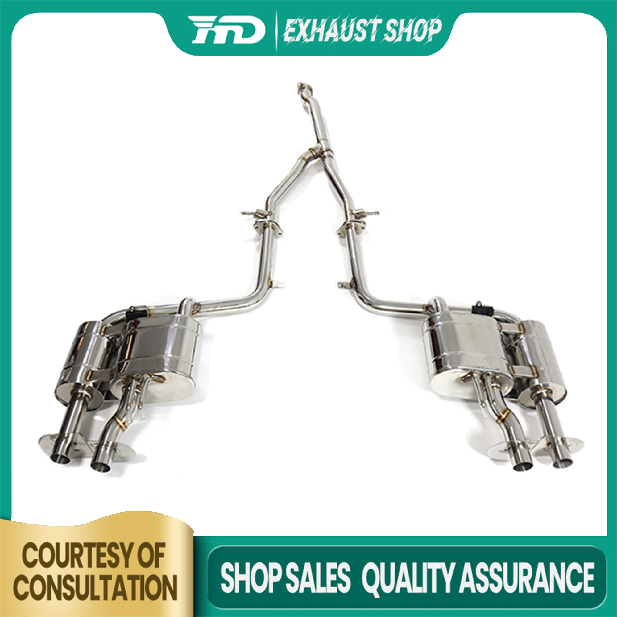 

SS304 Catback for KIA Stinger 2.0T Electronic valve Muffler Exhaust system Sounds good Easy installation High quality